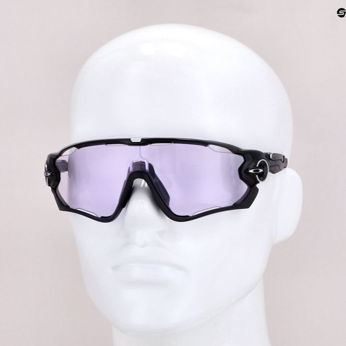 Oakley Jawbreaker poliruoti juodi/prizminiai dviratininkų akiniai esant silpnam apšvietimui 0OO9290 6