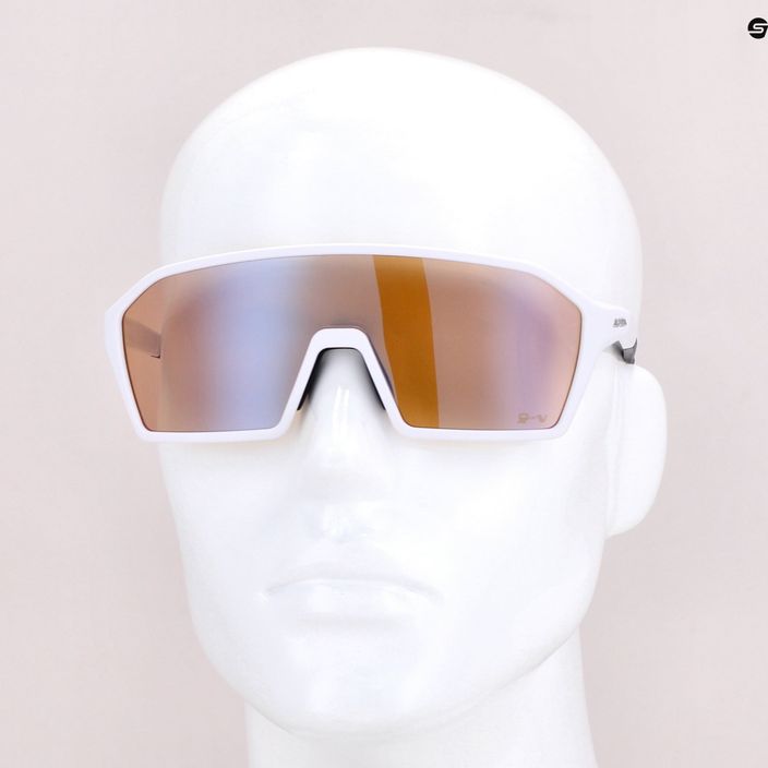 Alpina Ram Q-Lite V balti matiniai/mėlyni veidrodiniai dviratininko akiniai 7