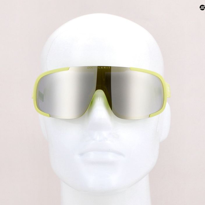 POC Aspire lemon calcite translucent/clarity define silver dviračių akiniai 8