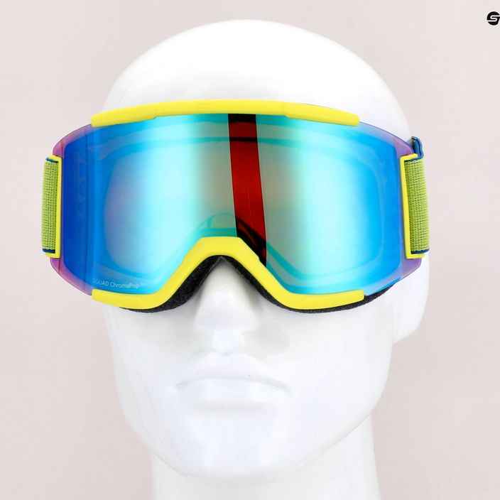 Smith Squad slidinėjimo akiniai neon yellow/chromapop everyday green mirror M00668 10