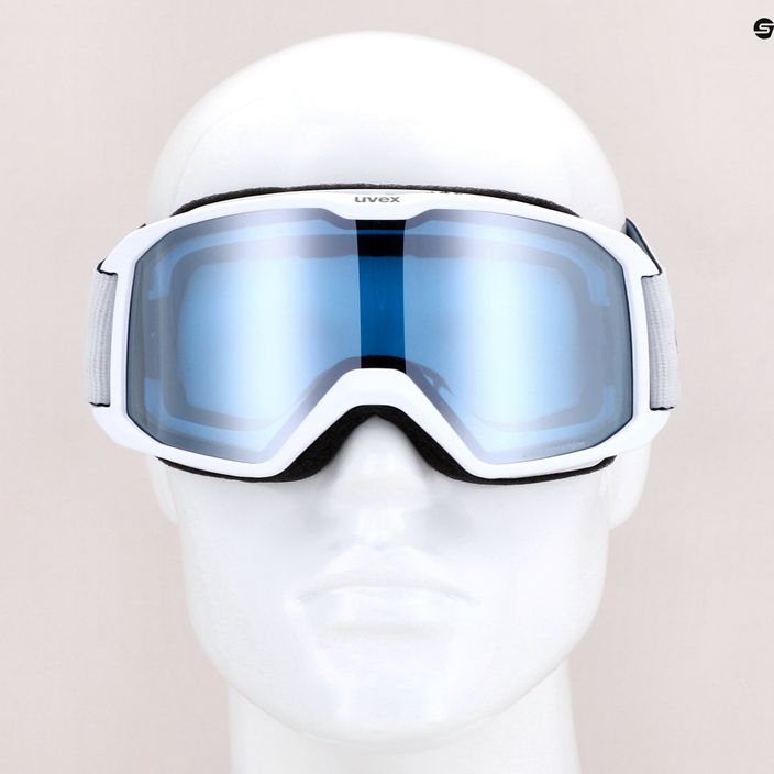 Slidinėjimo akiniai UVEX Elemnt FM white matt/mirror silver blue 55/0/640/1030 12