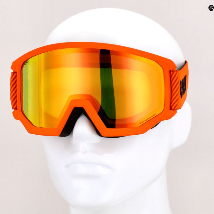 Slidinėjimo akiniai UVEX Athletic FM fierce raudoni matiniai/veidrodiniai oranžiniai 55/0/520/3130 11