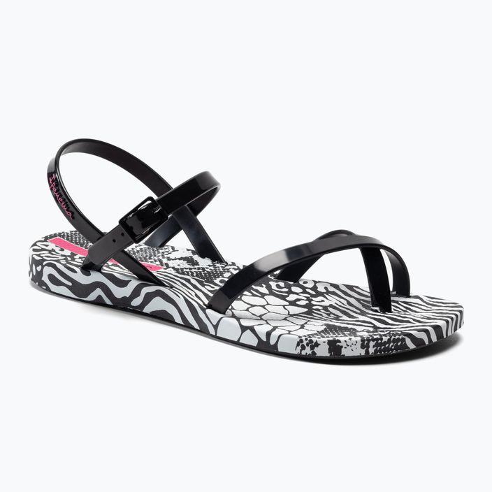Ipanema Fashion moteriški juodai balti sandalai 83179-20829