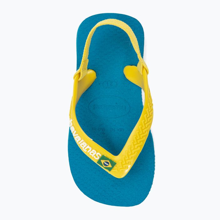 Havaianas Baby Brasil Logo II šlepetės balta/mėlyna/žalia/geltona/geltona 6
