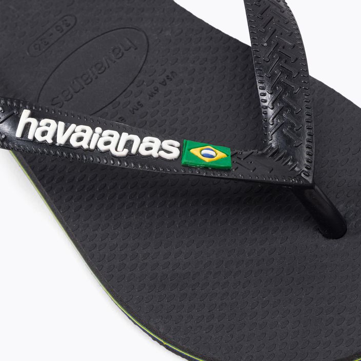 Havaianas Brasil Logo šlepetės juodos H4110850 7