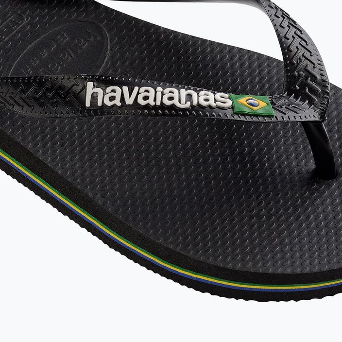 Havaianas Brasil Logo šlepetės juodos H4110850 12