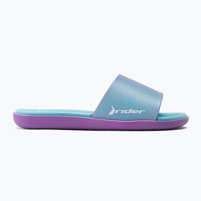 Moteriškos RIDER Splash III Slide blue-purple šlepetės 83171 2