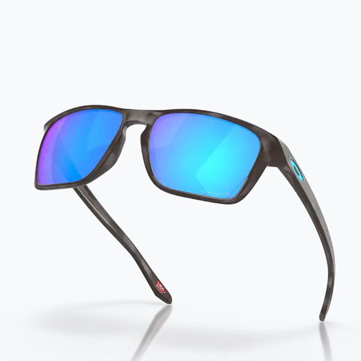 "Oakley Sylas" matinės juodos/prizm safyro spalvos poliarizuoti akiniai nuo saulės 9