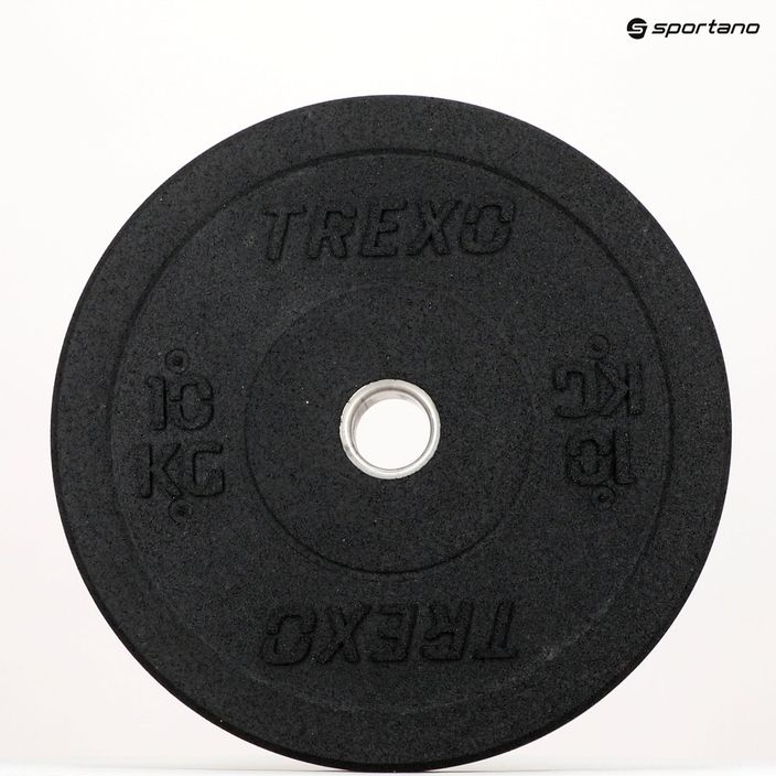 TREXO olimpiniai svarmenys su buferiu juodi TRX-BMP010 10 kg 11