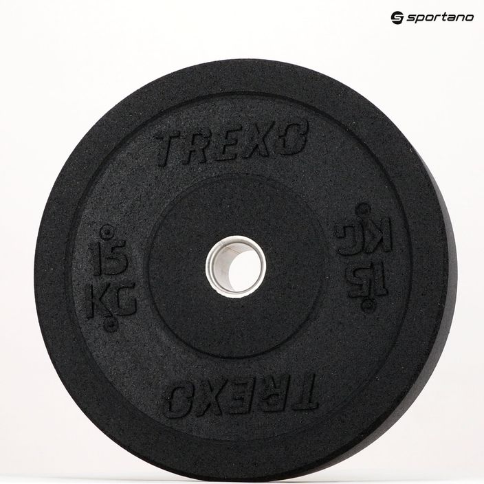 TREXO olimpinis svoris juodos spalvos TRX-BMP015 15 kg 11