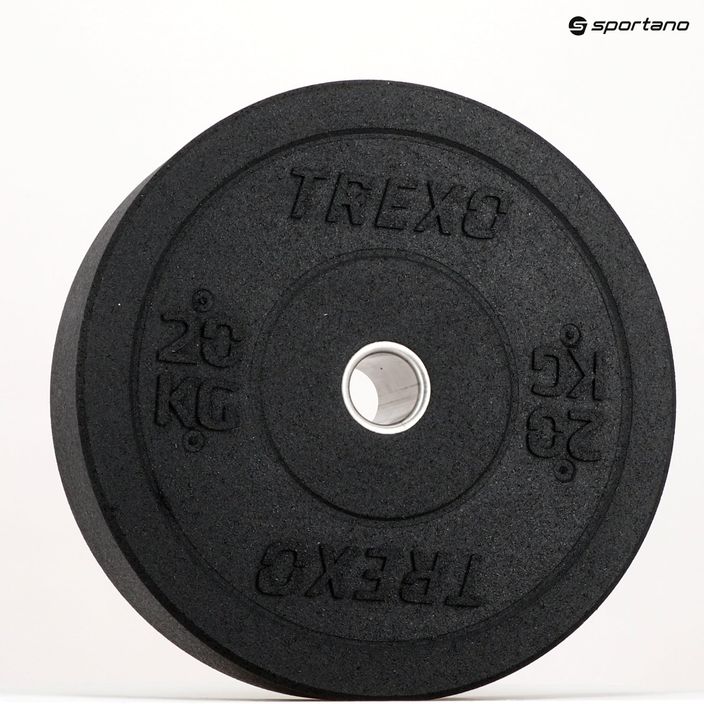 TREXO olimpiniai svarmenys su buferiu juodi TRX-BMP020 20 kg 13