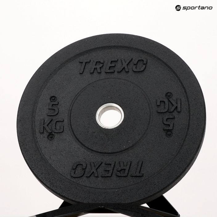 TREXO olimpiniai svarmenys su buferiu juodi TRX-BMP005 5 kg 11