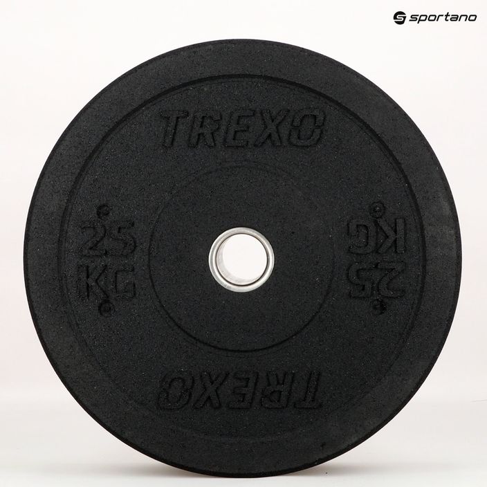 TREXO olimpinis svoris su buferiu juodas TRX-BMP025 25 kg 10