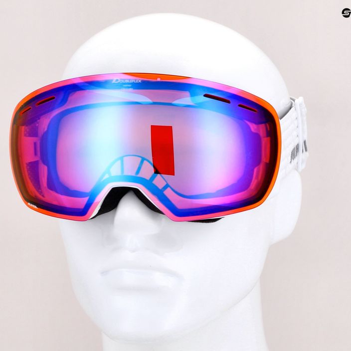Alpina Granby Q-Lite balti blizgūs/mėlyni slidinėjimo akiniai 10
