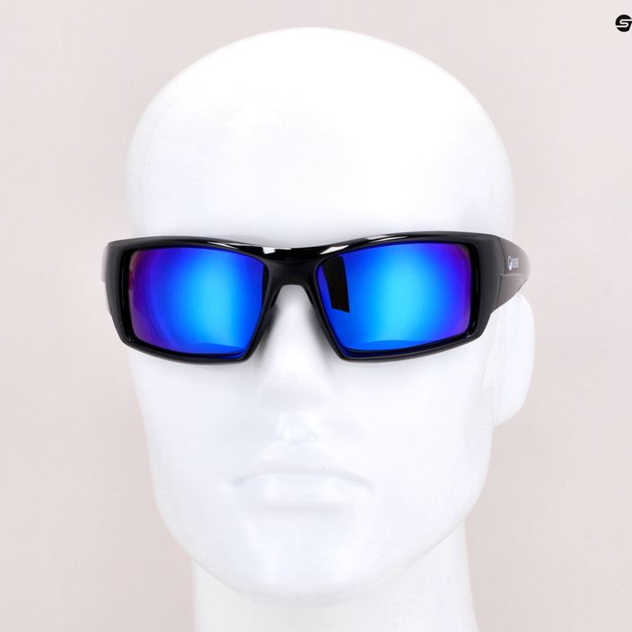Ocean akiniai nuo saulės Aruba blizgantys juodi/revo mėlyni 3201.1 8