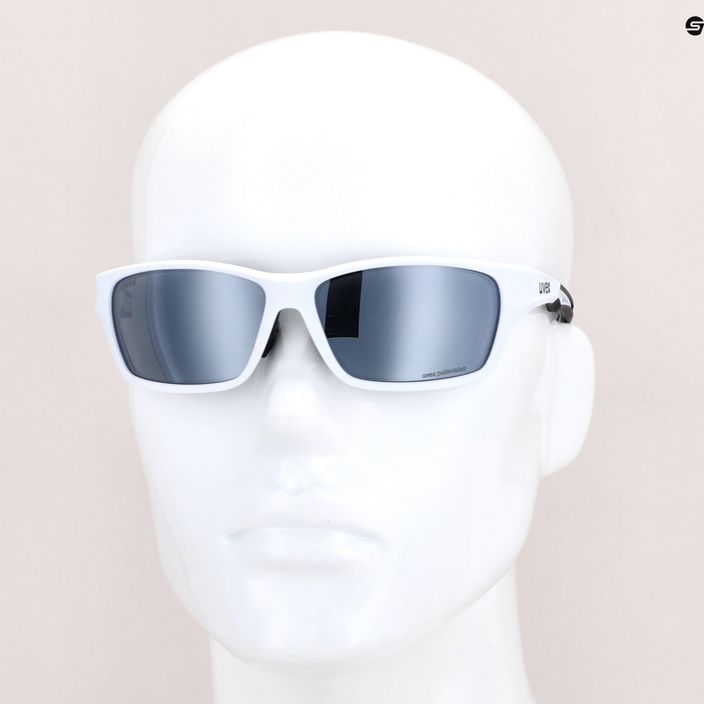 Dviratininko akiniai UVEX Sportstyle 232 P white mat/polavision mirror silver S5330028850 11