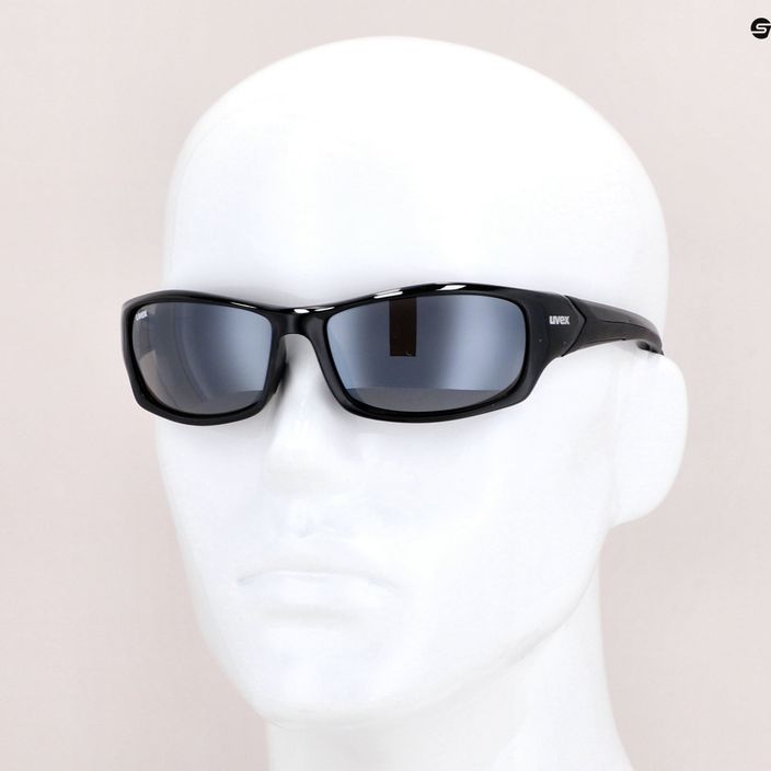 UVEX Sportstyle 211 juodi/šviesiai sidabriniai akiniai nuo saulės 53/0/613/2216 6