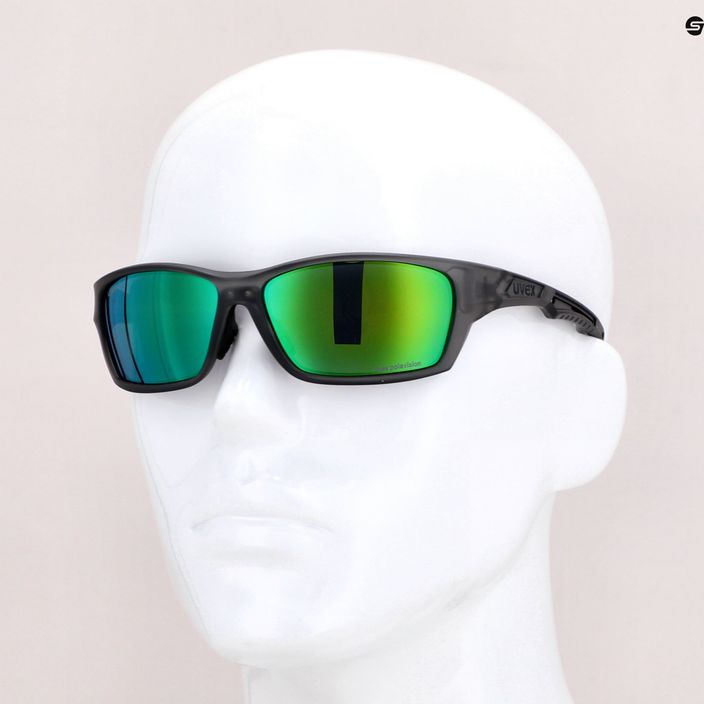 UVEX Sportstyle 232 P dūminiai matiniai/poliarinio matymo veidrodiniai žali dviratininkų akiniai S5330025170 6