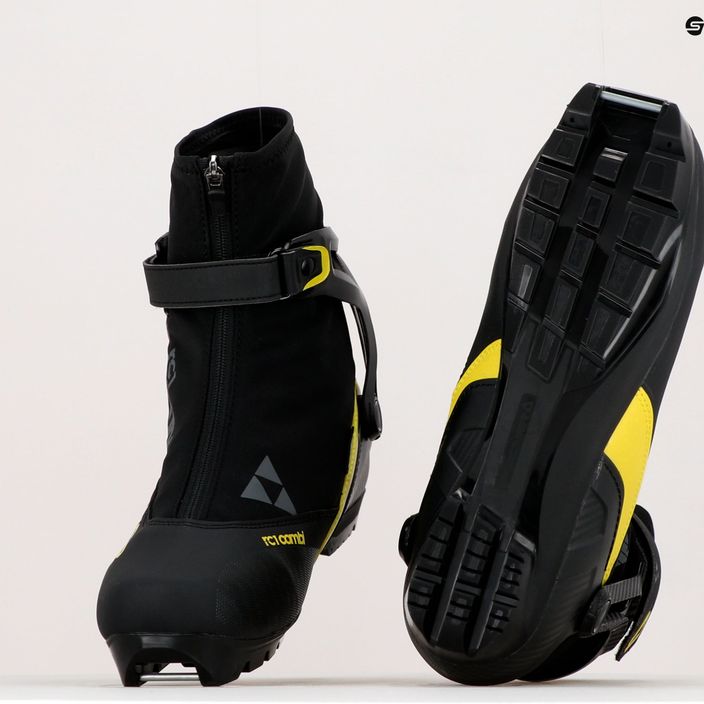 Fischer RC1 Combi bėgimo slidėmis batai juoda/geltona 16