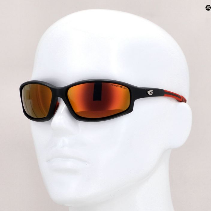 GOG Calypso matiniai juodi/raudoni/raudoni veidrodiniai akiniai nuo saulės E228-2P 7