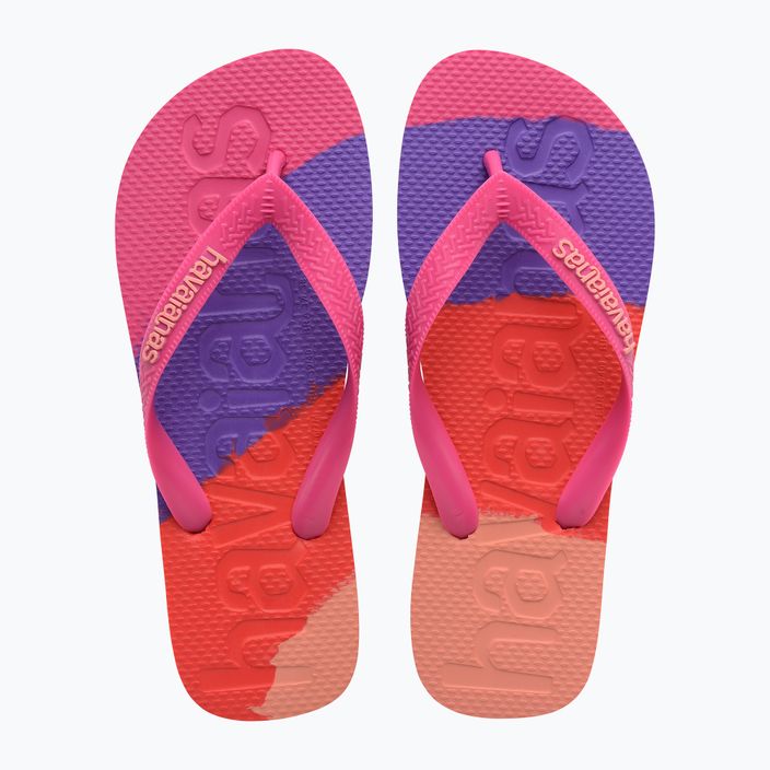 Šlepetės per pirštą Havaianas Top Logomania Colors II pink flux 10