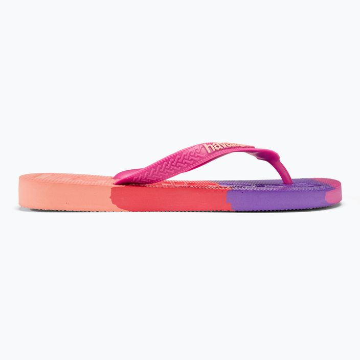 Šlepetės per pirštą Havaianas Top Logomania Colors II pink flux 2