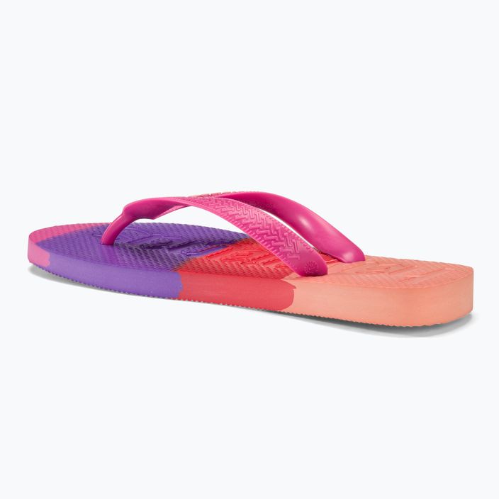 Šlepetės per pirštą Havaianas Top Logomania Colors II pink flux 3