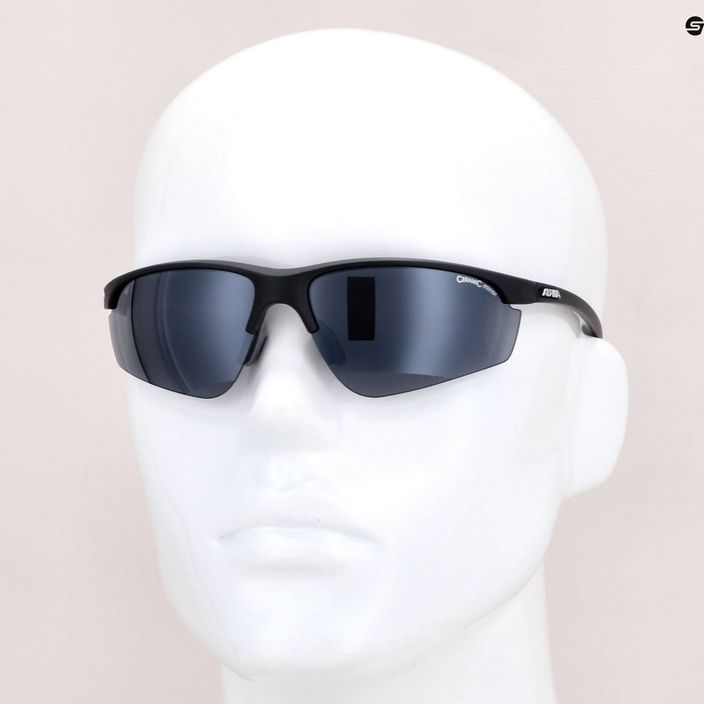Alpina Tri-Effect 2.1 juodi matiniai / juodi veidrodiniai / skaidrūs / oranžiniai veidrodiniai dviračių akiniai 7