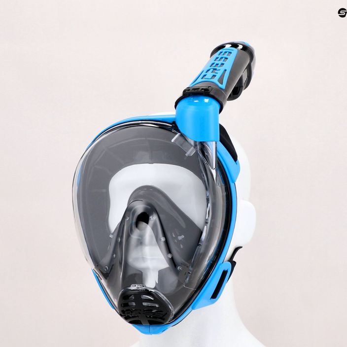 Cressi Duke Dry viso veido kaukė nardymui su vamzdeliu, juoda ir mėlyna XDT005020 7