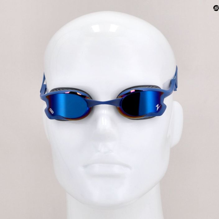 Zoggs HCB Titanium mėlyni/pilki/veidrodiniai tamsiai mėlyni plaukimo akiniai 461085 7
