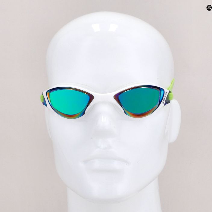 ZONE3 Aspect vaivorykštiniai veidrodiniai/šviesūs/balti plaukimo akiniai SA20GOGAS117 7