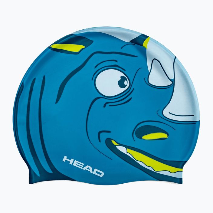 HEAD Meteor BLWH mėlyna ir balta vaikiška plaukimo kepuraitė 455138
