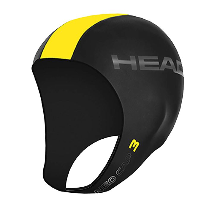 HEAD Neo 3 plaukimo kepurė juoda/geltona 2