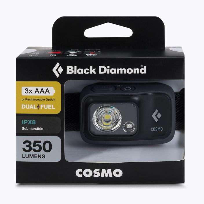 Black Diamond Cosmo 350 grafitinis galvos žibintuvėlis 2