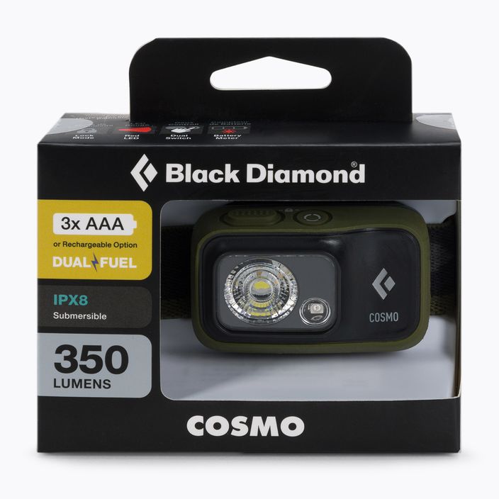 Black Diamond Cosmo 350 tamsiai alyvuogių spalvos galvos žibintuvėlis 2