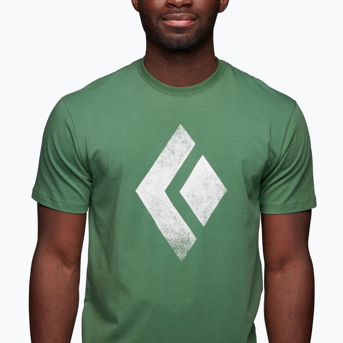 Black Diamond Chalked Up vyriški laipiojimo marškinėliai arbor green 3