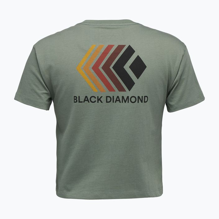 Moteriški marškinėliai Black Diamond Faded Crop laurel green 5