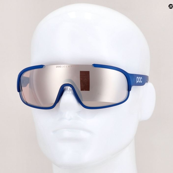POC Crave opal blue translucent/clarity trail silver dviračių akiniai 9