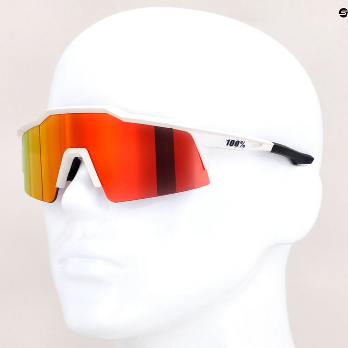 100% Speedcraft Sl Multilayer Mirror Lens soft tact off white/hiper red dviračių akiniai 9