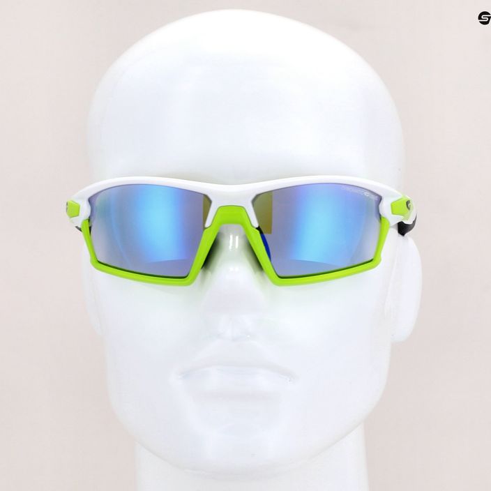 GOG Tango C balti/neon žaliai/polichromatiniai mėlyni dviratininkų akiniai E559-3 7