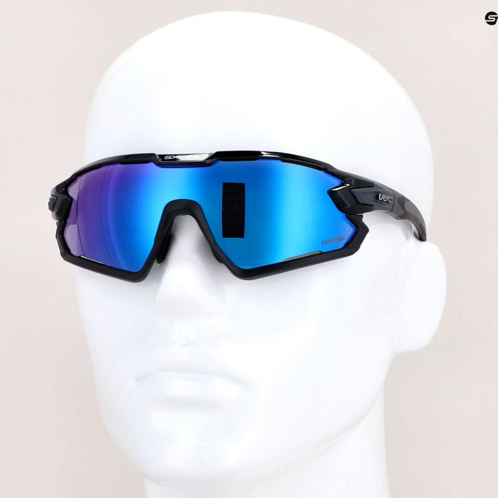 CASCO dviratininkų akiniai SX-34 Carbonic black/blue mirror 09.1302.30 8