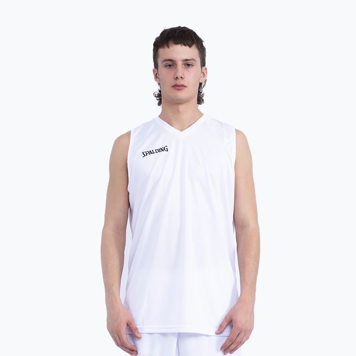 Spalding Atlanta 21 vyrų krepšinio komplektas šortai ir marškinėliai balti SP031001A221 7