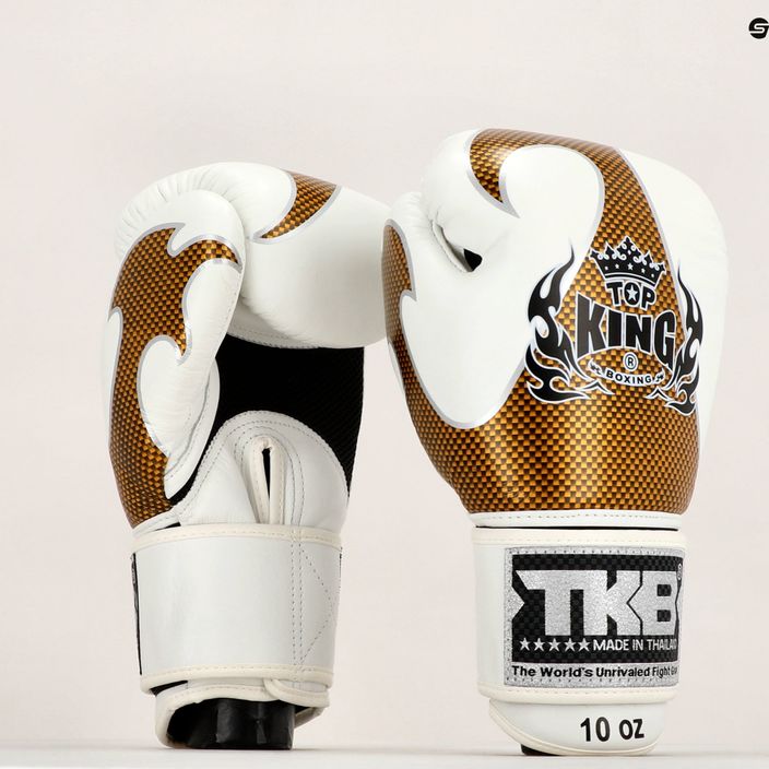 Top King Muay Thai Empower baltos bokso pirštinės TKBGEM-01A-WH 7