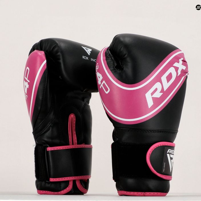 RDX vaikiškos bokso pirštinės juodos ir rožinės spalvos JBG-4P 18
