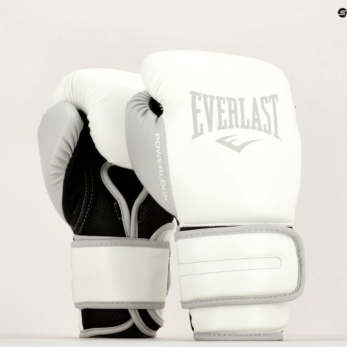 Everlast Powerlock Pu vyriškos bokso pirštinės baltos EV2200 7