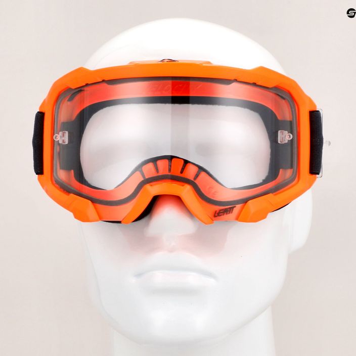 Leatt Velocity 4.5 neoniniai oranžiniai / skaidrūs dviratininkų akiniai 8022010500 9