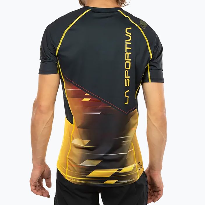 LaSportiva Wave vyriški bėgimo marškinėliai geltonos ir juodos spalvų P42999100 4
