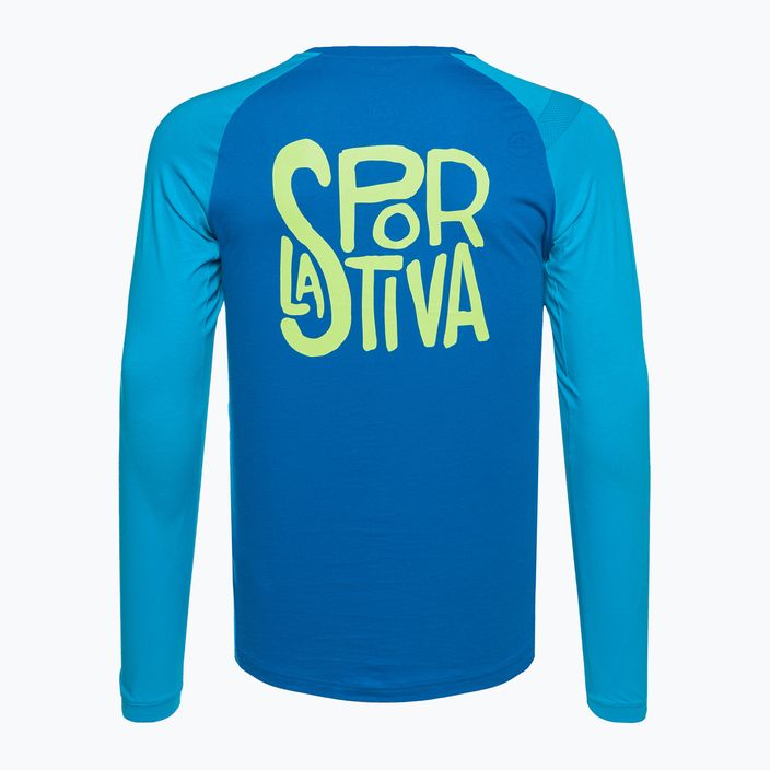 Vyriški "La Sportiva" marškinėliai su nugarėlės logotipu electric blue/maui 2