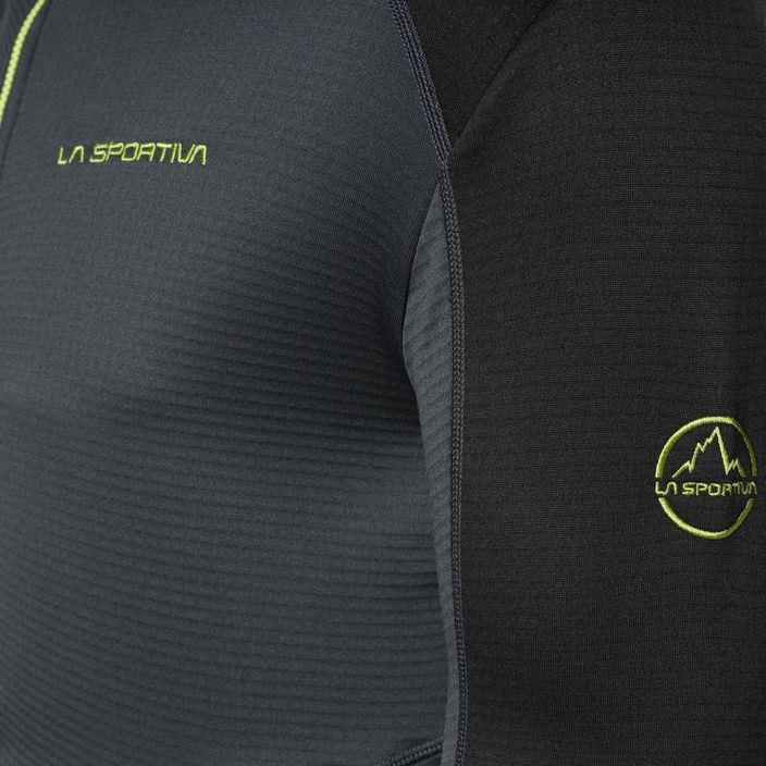 Vyriški La Sportiva Upendo Hoody carbon/lime punch trekkinginiai džemperiai 4