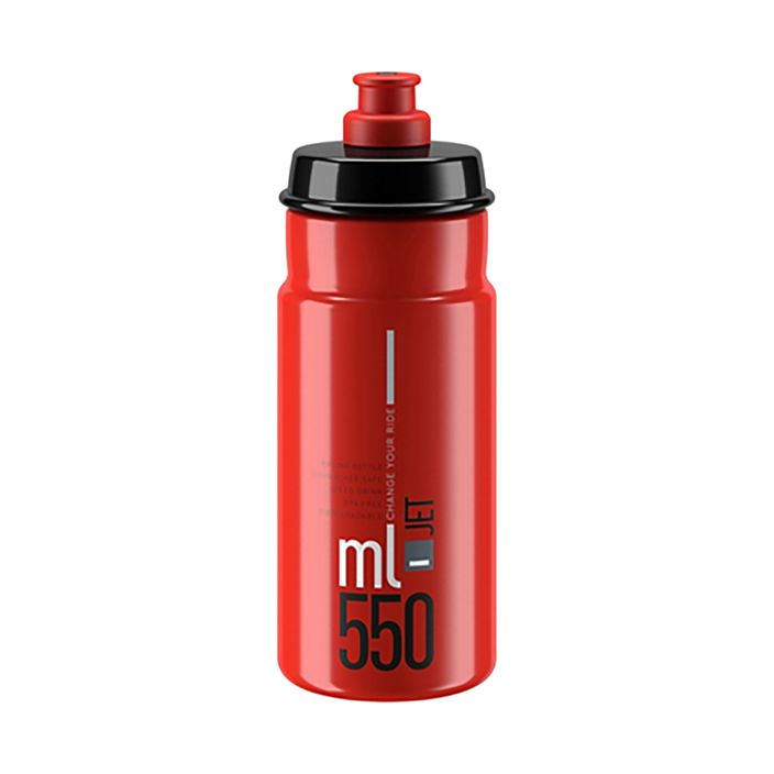 Dviračio vandens butelis Elite Jet 550 ml red/grey logo 2